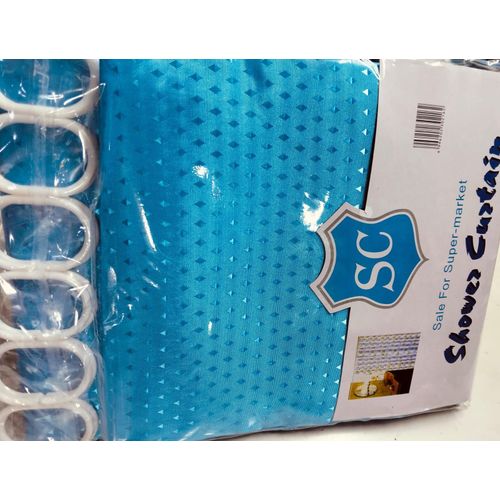 product_image_name-Generic-Elegant Anti-Mould Shower Curtain – Grey, Blue, Cream & White Waterproof Fabric-2