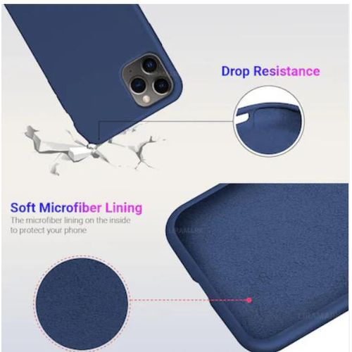 product_image_name-Generic-Soft Silicone Back Cover for iPhone 11 Pro – Shockproof, Slim Fit, Anti-Fingerprint – Blue-3