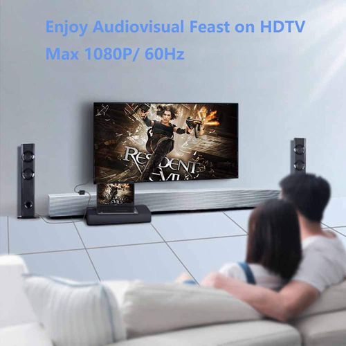 product_image_name-Generic-VGA to HDMI Adapter for Connecting Traditional VGA Interface Laptop, PC to HDMI Monitor or Projector, 1080P VGA Male to HDMI Female Converter with 3.5mm Audio Lead and Power Supply Port-2