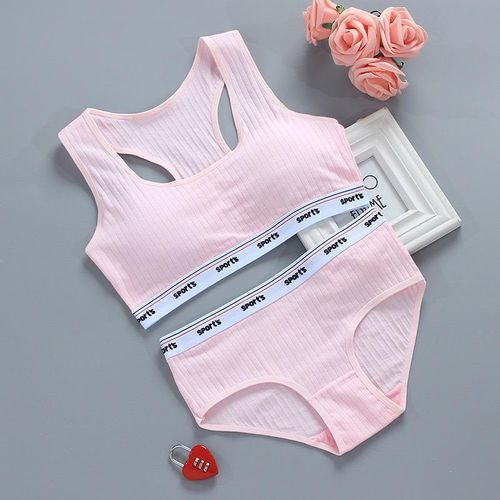 DIM POCKET COTON BRASSIERE PACK X3 Pink - Fast delivery  Spartoo Europe !  - Underwear Sports bras Child 20,00 €