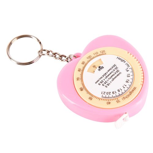 Mini Tape Measure With Key Chain Plastic Portable 1.5m Retractable