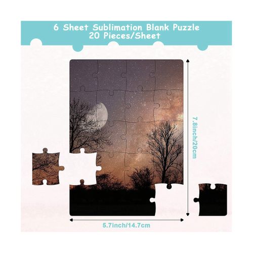  8 Sets Blank Puzzles Rectangle Sublimation Puzzle White Jigsaw  Puzzle DIY Custom Puzzle for Heat Press Thermal Transfer (A5-12) : Toys &  Games