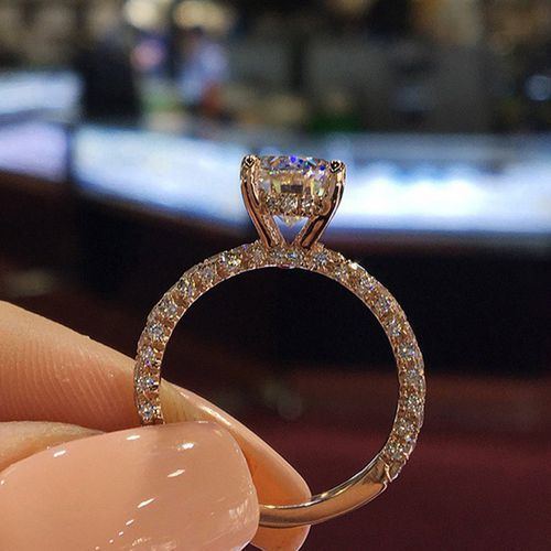 Heart Diamond Ring, 14k Solid Yellow Gold Ring, Wedding Ring, Gift For –  GeumJewels