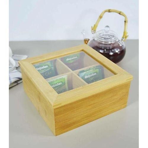 product_image_name-Generic-4 compartment Bamboo TEA bag organizer-3