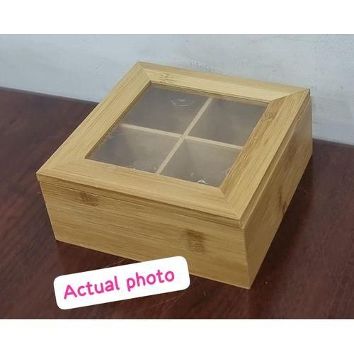 product_image_name-Generic-4 compartment Bamboo TEA bag organizer-4