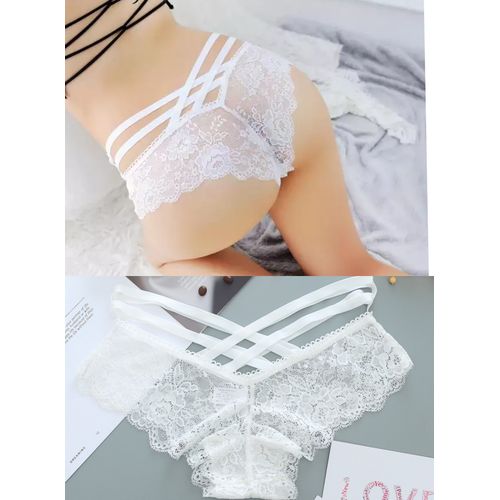 Fashion 4PCS Sexiest Strappy Master Lace Panties - White @ Best Price  Online