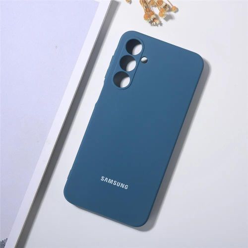 product_image_name-Generic-Samsung Galaxy A36 5G Silicone Case - Soft Matte Blue Back Cover-1