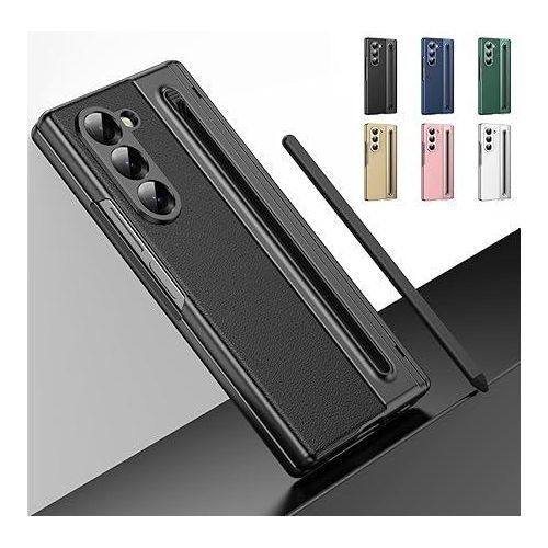 product_image_name-Generic-Samsung Galaxy Fold 7 Luxury Foldino Leather Case with S Pen Slot, Hinge Camera Safety-1