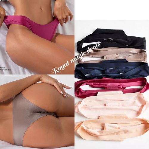 Fashion 3Pcs Sexy French Ice Silk Comfy Seamless Thong Panties(36