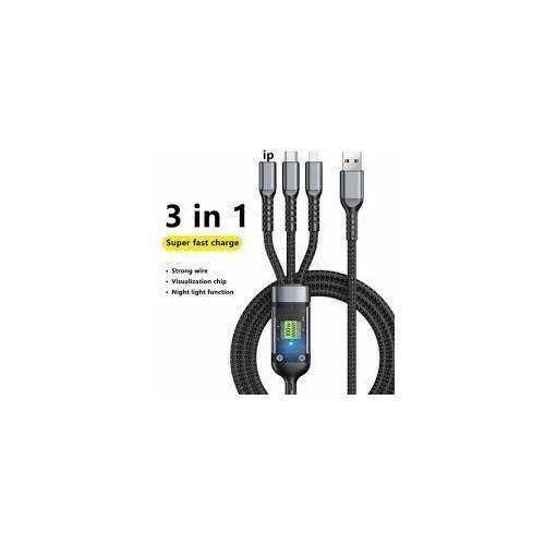 product_image_name-Generic-100W 3-in-1 Super Fast Charging Cable, Universal Fast Charging Cable, Multi-Connector Charging Cable-1