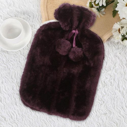 product_image_name-Generic-Hot Water Bottle with Soft Faux Plush Cover for Heat Therapy-3