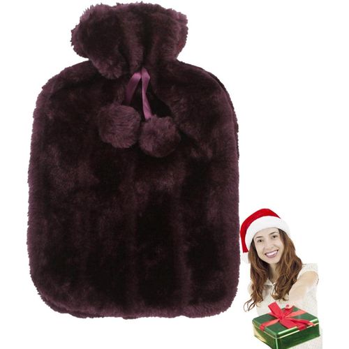 product_image_name-Generic-Hot Water Bottle with Soft Faux Plush Cover for Heat Therapy-5