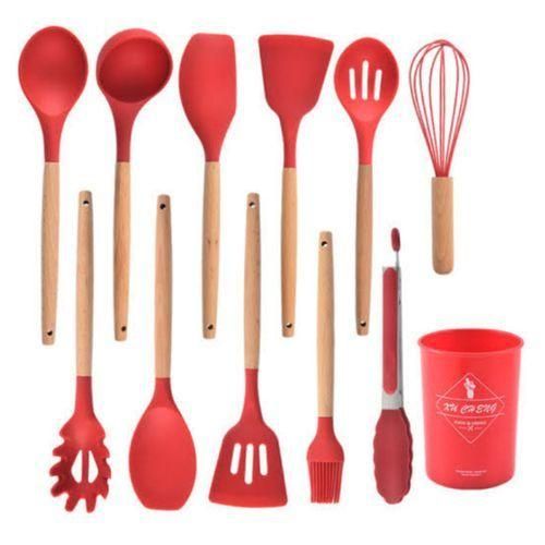 product_image_name-Generic-Silicone Kitchenware 12 Pieces Set Non-stick Cooking Spoon-1