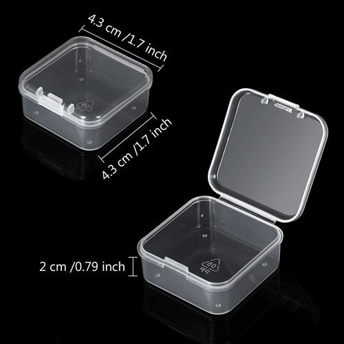 Generic 6 Pieces Mini Plastic Clear Storage Box For Collecting