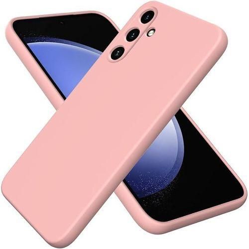 product_image_name-Generic-Samsung Galaxy A55 5G, Silicone premium Protective Phone Case-pink-1