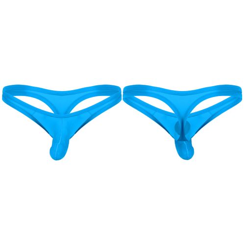 Fashion Light Blue Mens Front Closed Penis Underwear Jocks