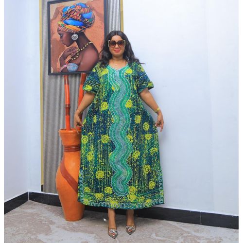 product_image_name-Fashion-Ladies Ankara Cotton Maxi Dress – Elegant, Comfortable, And Stylish-1