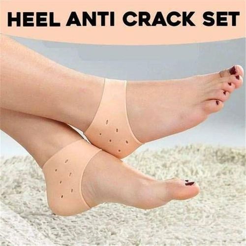 product_image_name-Generic-1 Pair Silicone Gel Socks Anti Cracking Liner Heel Socks Elastic Silicon Moisturizing Foot Skin Care Heel Foot Protection-1