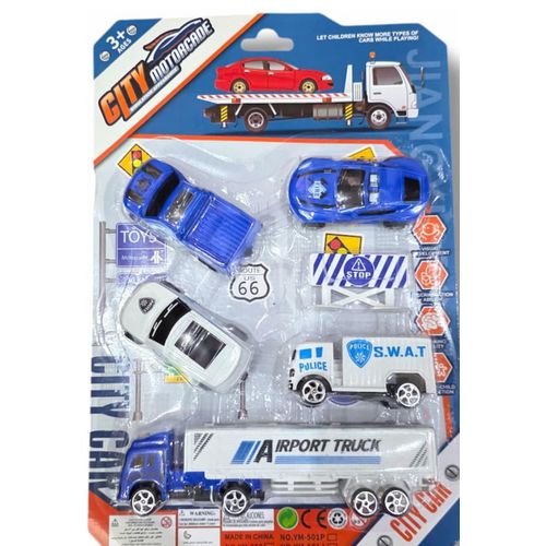 product_image_name-TOYS-Mini cars with 7 set police car rescue cars -1