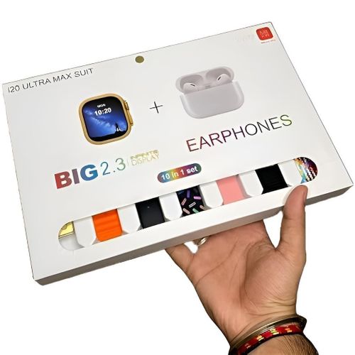 product_image_name-Generic-I20 Ultra MAX Suit 10-in-1 Set – BT Calling Smartwatch with AMOLED Display & 7 Straps-8