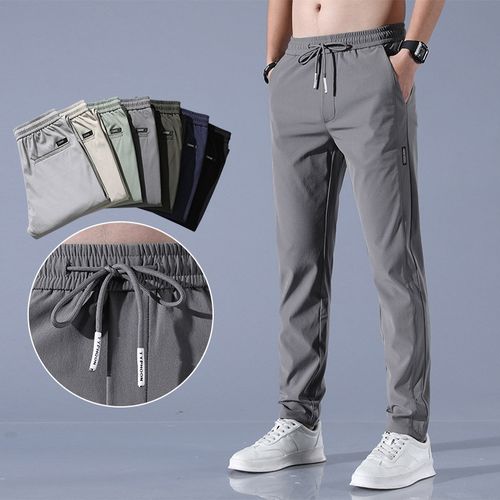 Generic Summer Thin Casual Trousers Men's Loose Spring Ice Silk  Quick-drying Sports Pants Men's Trend Summer Pants @ Best Price Online