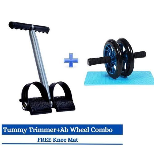 Generic Tummy Trimmer + Ab Roller Wheel, Abs Workout Equipment for Abdominal  & Core Strength Training, Exercise Wheels for Home Gym, Fitness Equipment  for Core Workout with Knee Pad Accessories @ Best