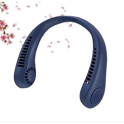 product_image_name-Fashion-Leaf Less Neck Hanging Small Fan USB Charging Outdoor Portable Portable Sports Neck Hanging Fan-1