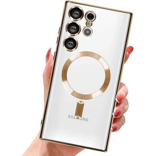 product_image_name-Magnetic-Mgsafe Phone Case Clear Case for Samsung Galaxy S22 Ultra 5G with Camera Lens Protector, Compatible with MagSafe-1