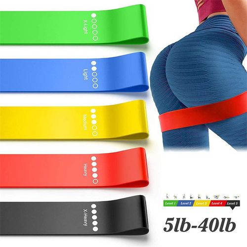 Generic Resistance Bands Fitness Exercise Bands Elastic Set 5 In 1