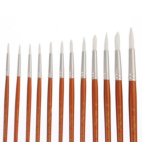 12PCS Professional Paint Brush, Fine Line Brushes, Drawing