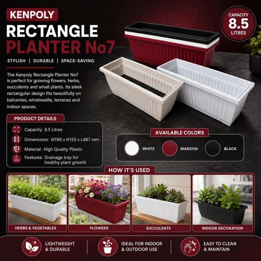 Kenpoly Rectangle Planter 7 - image 2