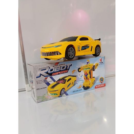 Generic Premium 2-in-1 Transforming Robot Car Toy for Kids - Automatic Deformation Sports Car with Bump & Go Action - Interactive Toy with 3D LED Lights and Realistic Sound Effects - Battery Operated Gift for Boys and Girls - image 2
