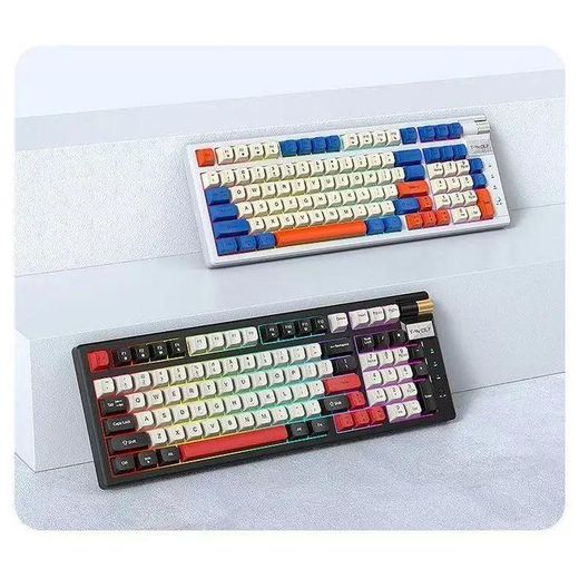 Generic T-WOLF Wireless Mechanical Keyboard, Three-mode RGB Game Color Matching, Hot-swappable Red Switch Keyboard - image 3