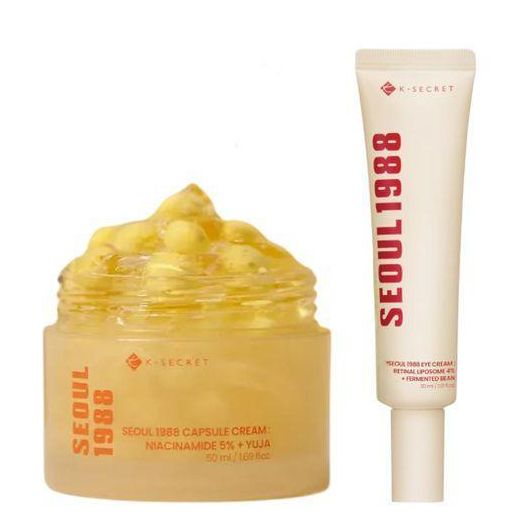 K-Secret SEOUL 1988 Capsule Cream with Niacinamide 5% & Yuja + RETINAL Eye Cream with Retinal Liposome 4% & Fermented Bean