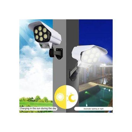 Solar Light 77LED MONITOR SOLAR OUTDOOR LIGHT DUMMY CAMERA - Security Deterrent Light - image 2