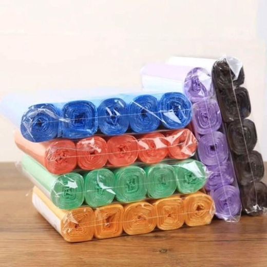 Generic 100 Pcs Small Coloured Trash Bags/ Strong Gallon Garbage Bags/ Bathroom Trash Can Bin Liners/ Unscented, Mini Plastic Bags for Office, Waste Basket Liner