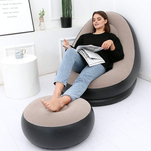 Generic Portable Inflatable Seat With Foot Rest + Electric Pump - image 2