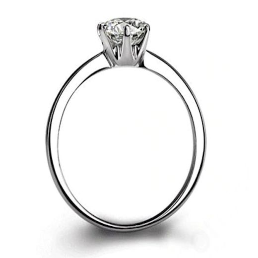 Fashion Sterling Silver Engagement Ring - Cubic Zirconium Crown Design - image 2