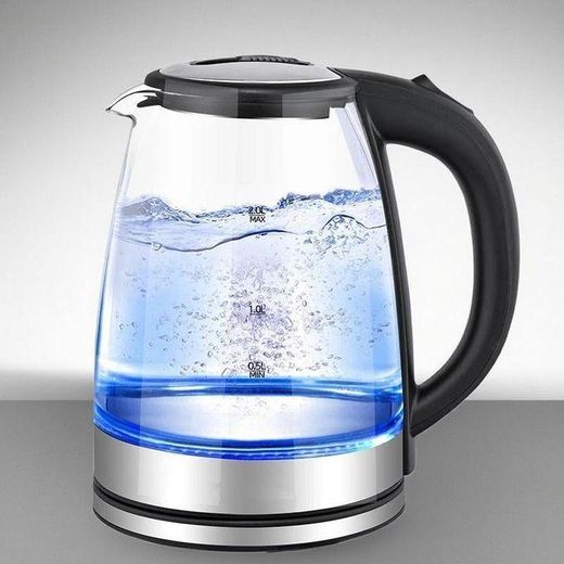 Hoffmans Quality  Premium 2L Glass Electric Kettle - 2000W Fast Boiling with Auto Shut-Off & Boil-Dry Protection, BPA-Free Tea Kettle with LED Light & Water Level Window (Stainless Steel Base) - image 2