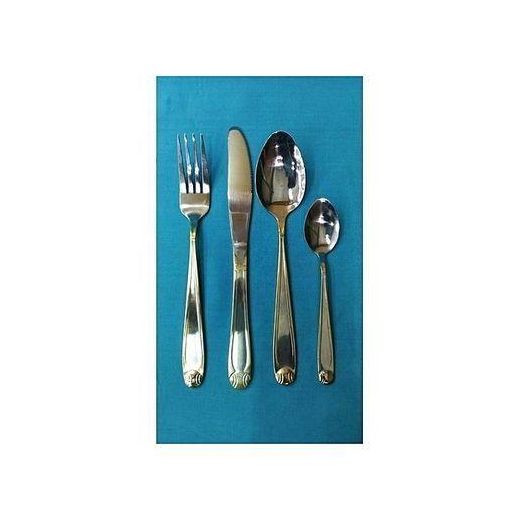 Generic 24-Piece Stainless Steel Cutlery Set - Silver Flatware with Stand for 6 - Dishwasher Safe, Rust-Resistant - image 2