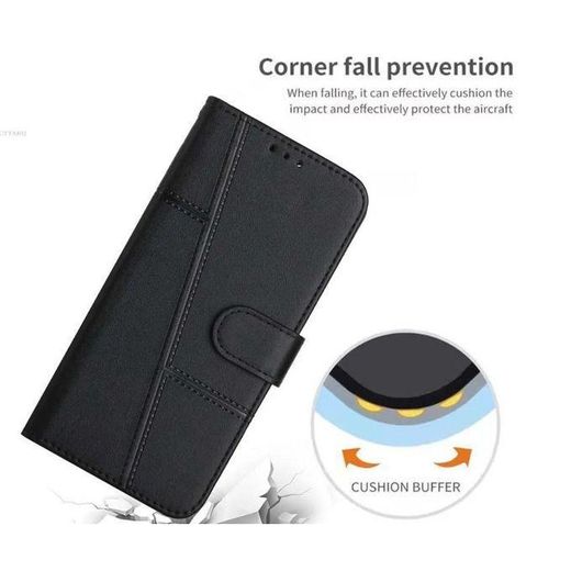 Samsung  Galaxy A06 Leather Flip Wallet Case - Black, Heavy Duty Protection - image 4