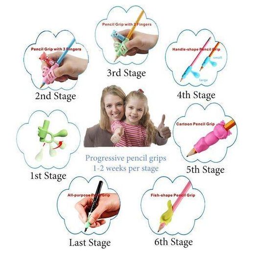 Generic Pencil Grip Suitable for Right And Left Handed Pencils Writing Training Grip Soft Corrector Suitable for Back to School