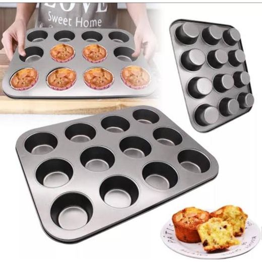 Generic Metallic 12pcs Cupcake Baking Tin - image 4