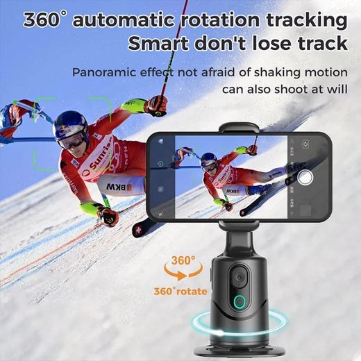 Generic Q12 AI auto face and body tracking smart follow gimbal 360 rotation for mobile phone holder tracker with remote