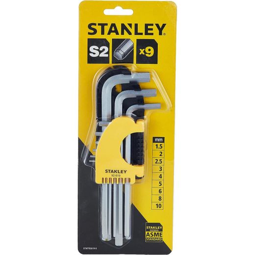Stanley 9 Pieces Hex Allen Key Ring Set