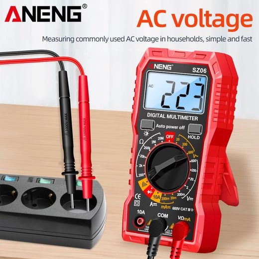 Aneng Anti burn Digital Multimeter Voltmeter Ohmmeter Ammeter Multi Tester Meter with Backlit LCD Electronic Test Meter Measures Voltage, Current, Resistance, Tests Continuity, Diode-2000 count - image 4