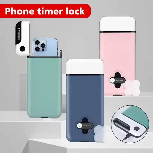 Generic Smart Phone Lock Box With Timer – Self Control Phone Storage Box – Digital Screen – USB Charging Access – Blue
