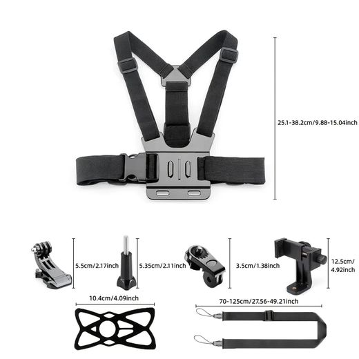 Generic Smartphone Chest Belt Holder Adjustable Harness For Video Co - image 4