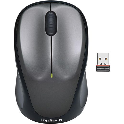 Logitech M235 Wireless Mouse, 2.4 GHz with USB Unifying Receiver, 1000 DPI Optical Tracking, 12 Month Battery, Compatible with PC, Mac, Laptop, Chromebook - Grey (910-002201)