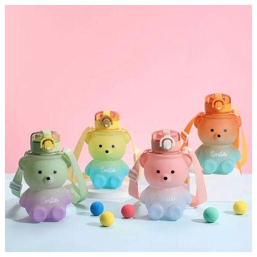 Generic 800ml Kids Cute Bear Smile Water Bottle